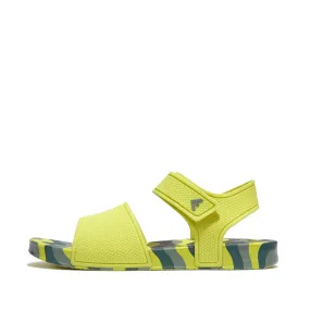 รองเท้าแตะแบบรัดส้น เด็ก รุ่น iQUSHION KIDS JUNIOR WAVE-PRINT ERGONOMIC BACK-STRAP SANDALS