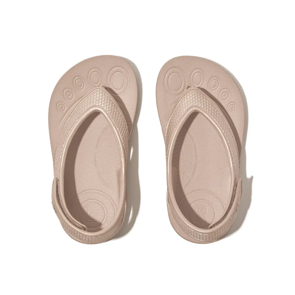 รองเท้าแตะแบบรัดส้น เด็ก รุ่น iQUSHION KIDS TODDLER SHIMMER ERGONOMIC BACK-STRAP FLIP-FLOPS