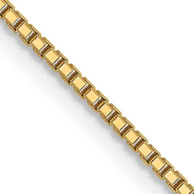 14k Yellow Gold Octagonal Sparkle Box Chain