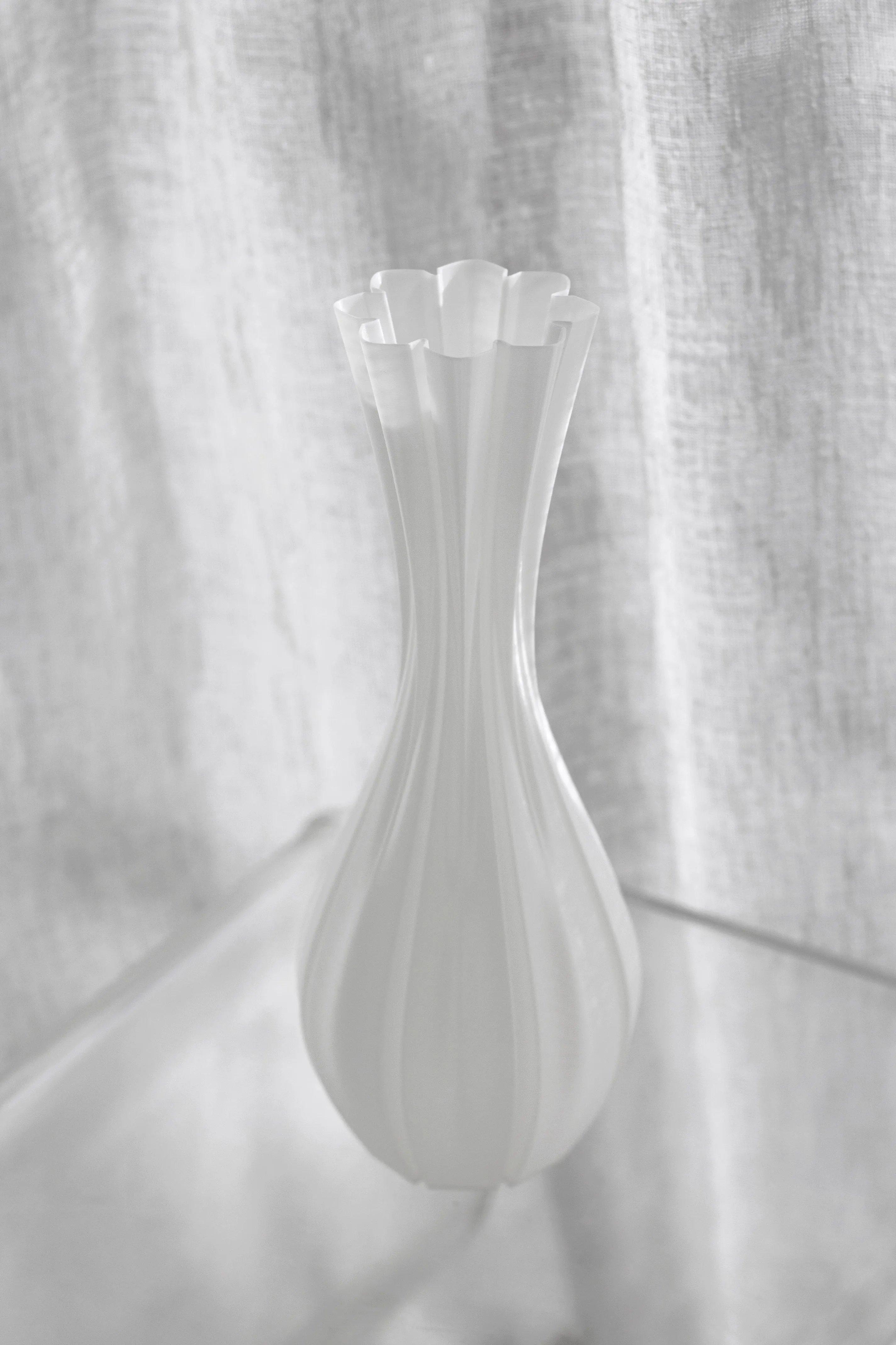 3D Printed Vase - White