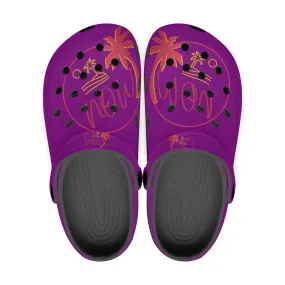 613. Rachvid Wears Purple  Black-base AOP Clogs