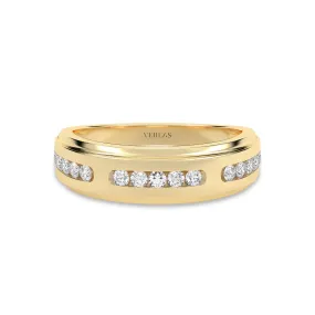 6mm 3-Trail Round Diamonds Nick-Set Band