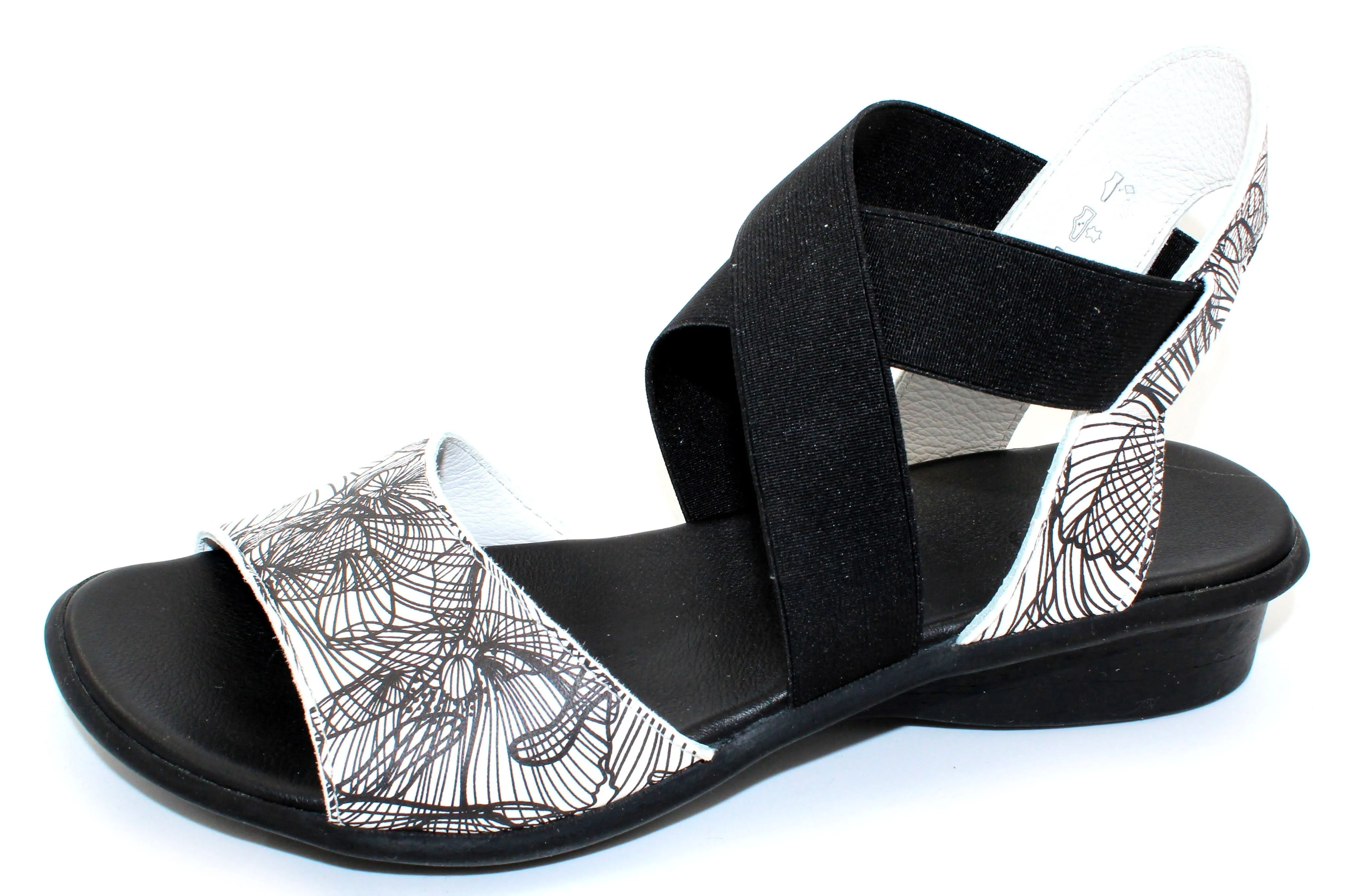 Arche, Satia Women&s Sandals, Black-White Gr??e 41