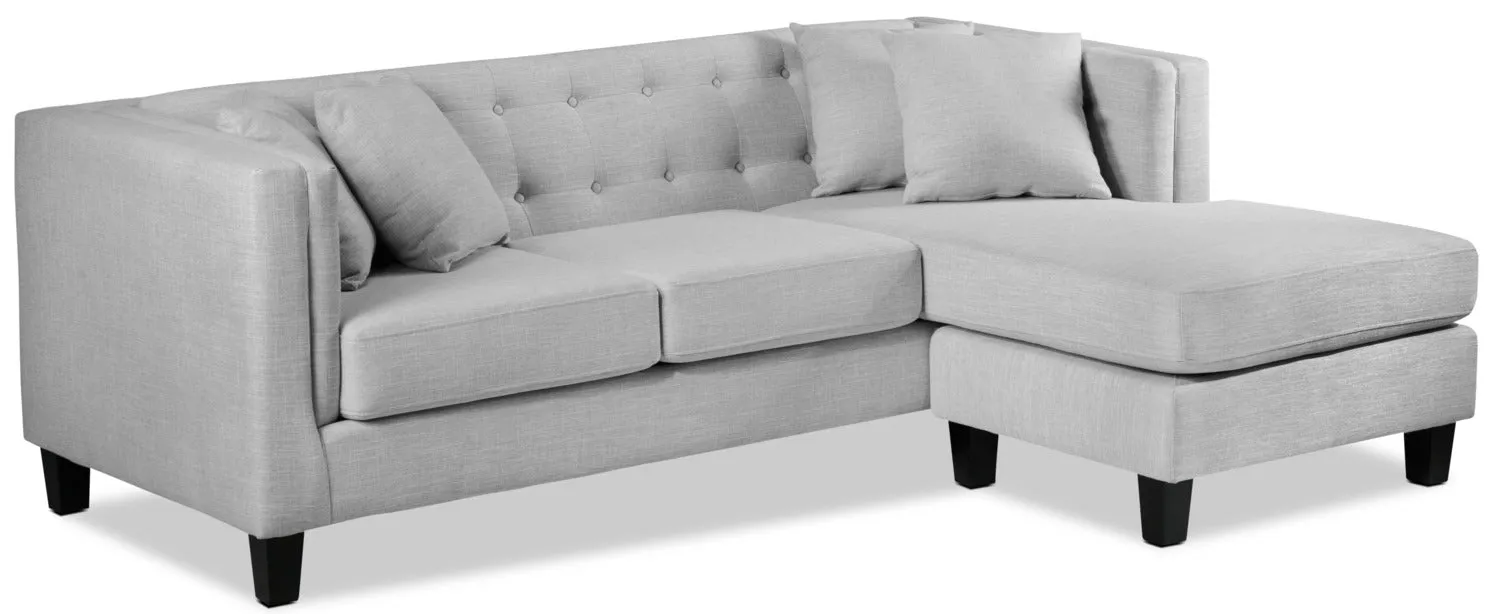 Astin Chaise Sofa - Grey