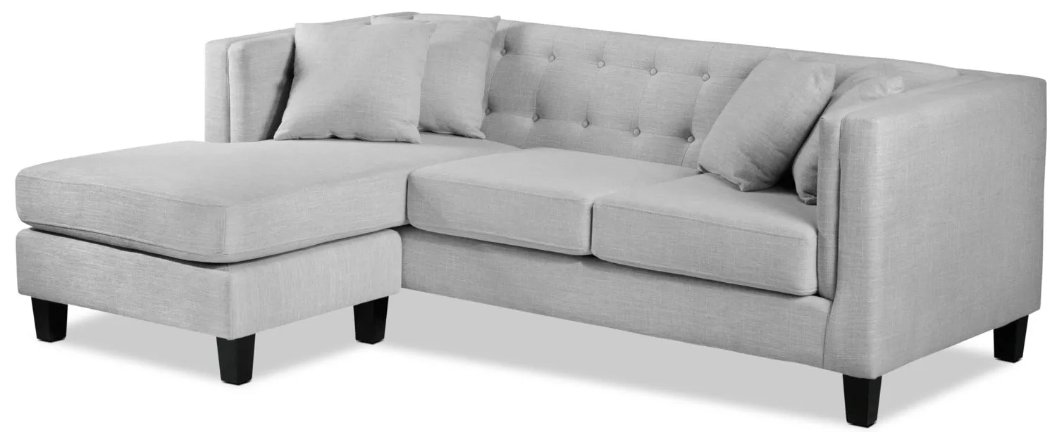 Astin Chaise Sofa - Grey