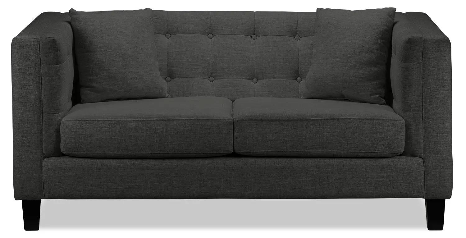 Astin Loveseat - Dark Grey