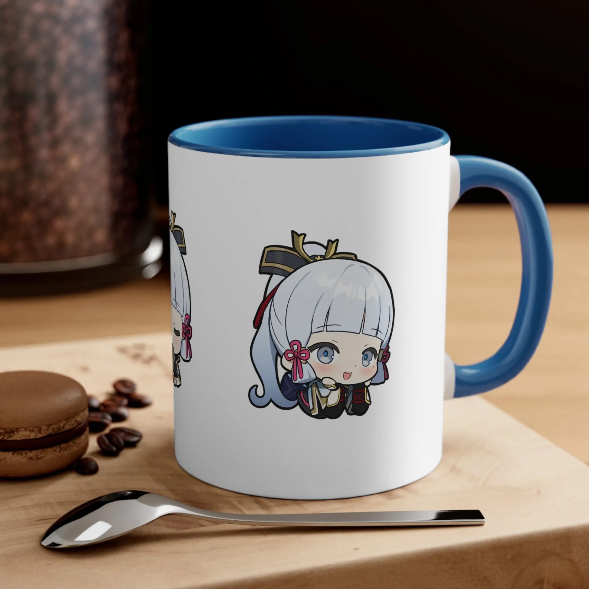 Ayaka Genshin Impact Accent Coffee Mug, 11oz Cups Mugs Cup Gift For Gamer Gifts Game Anime Fanart Fan Birthday Valentine's Christmas