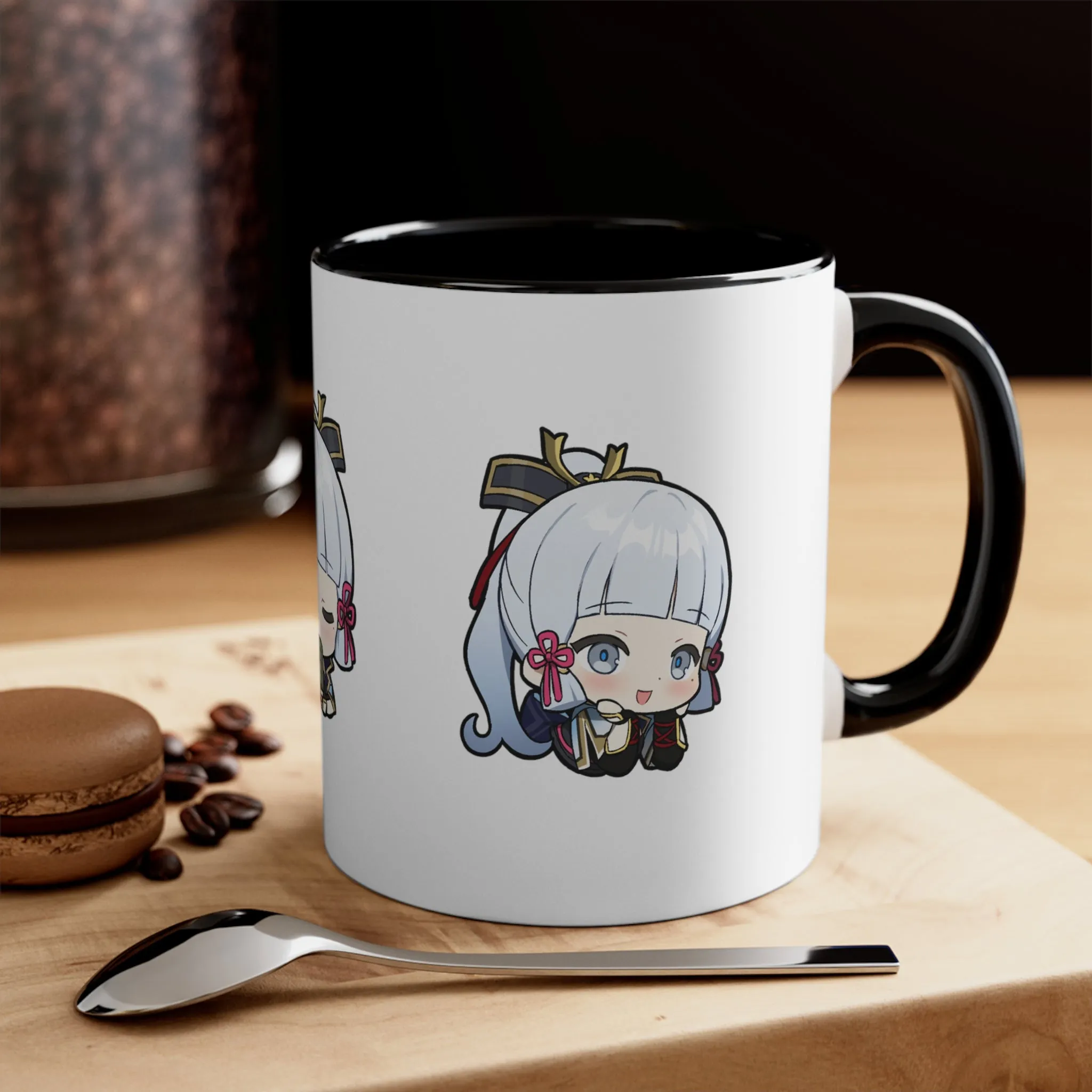 Ayaka Genshin Impact Accent Coffee Mug, 11oz Cups Mugs Cup Gift For Gamer Gifts Game Anime Fanart Fan Birthday Valentine's Christmas