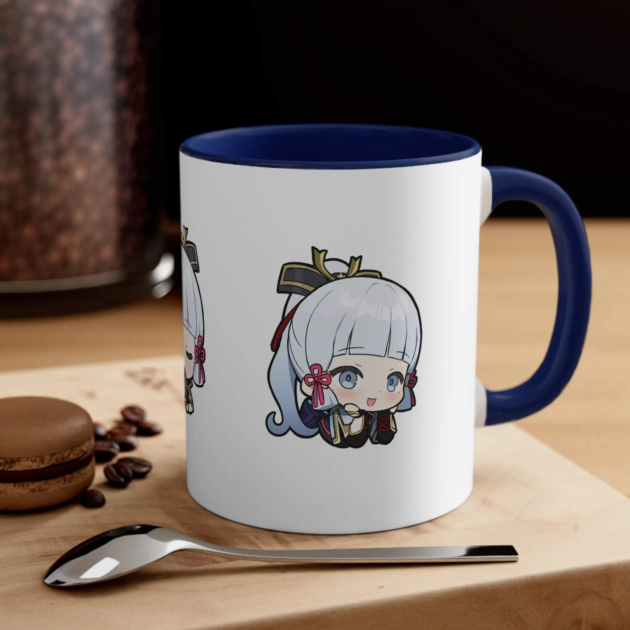 Ayaka Genshin Impact Accent Coffee Mug, 11oz Cups Mugs Cup Gift For Gamer Gifts Game Anime Fanart Fan Birthday Valentine's Christmas