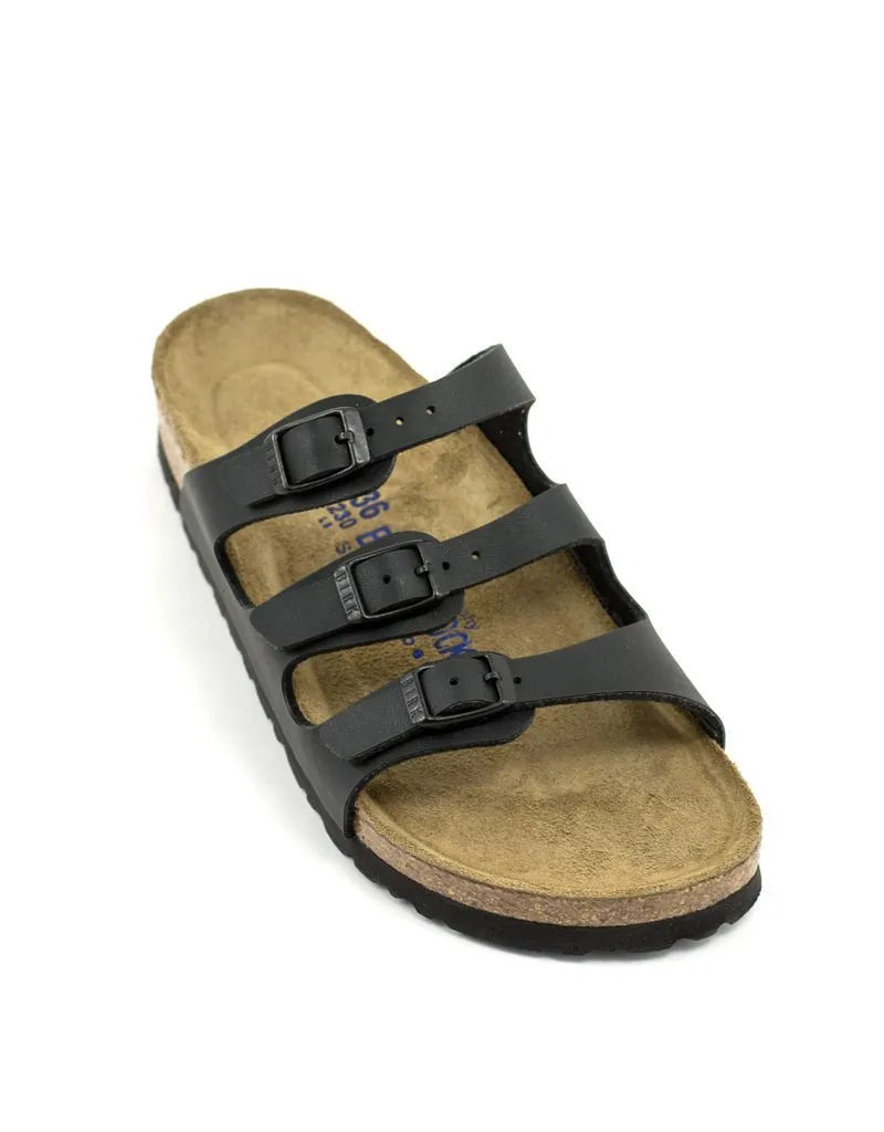 Birkenstock — Florida Birko-Flor Soft Footbed - Black Narrow Width