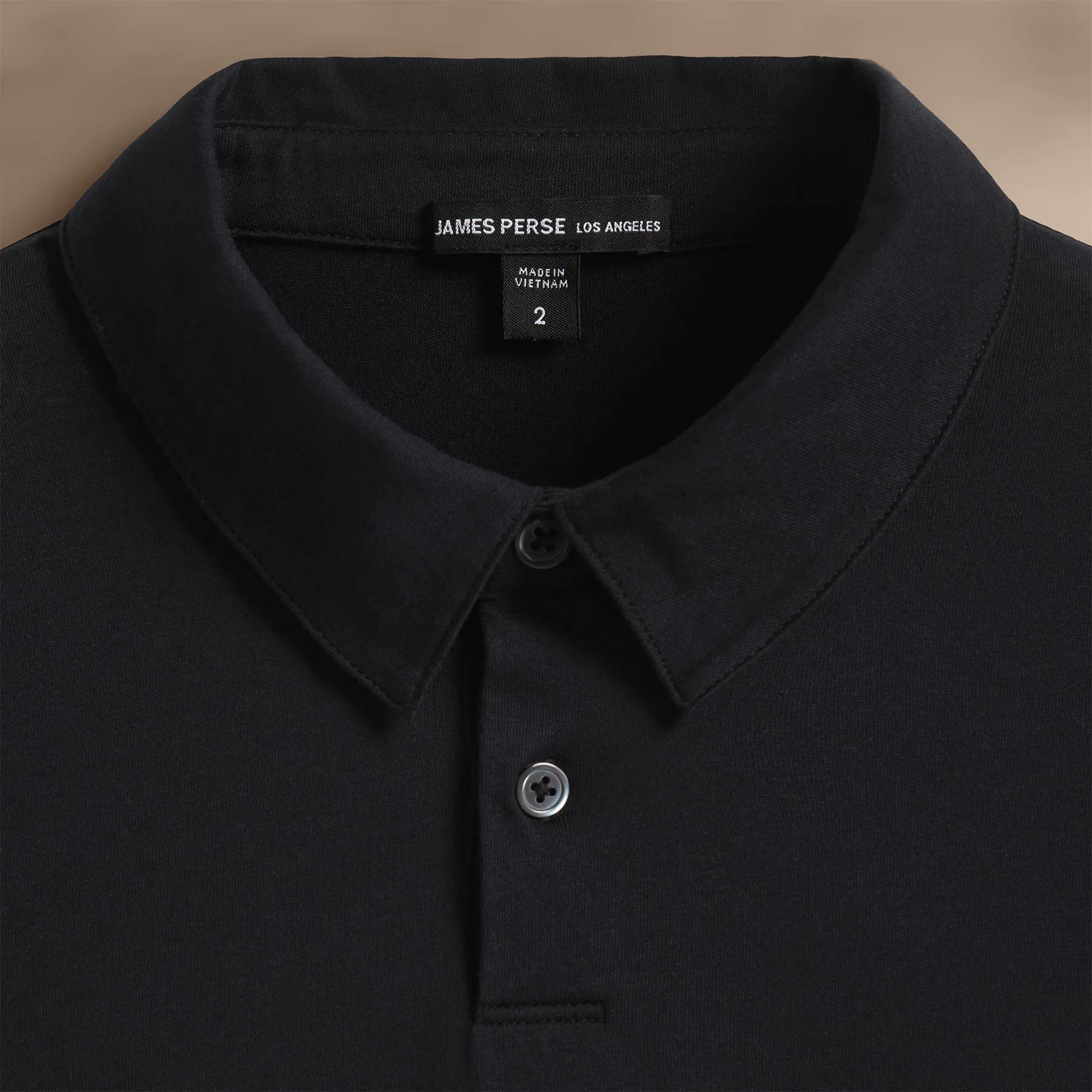 Brushed Lotus Polo - Black