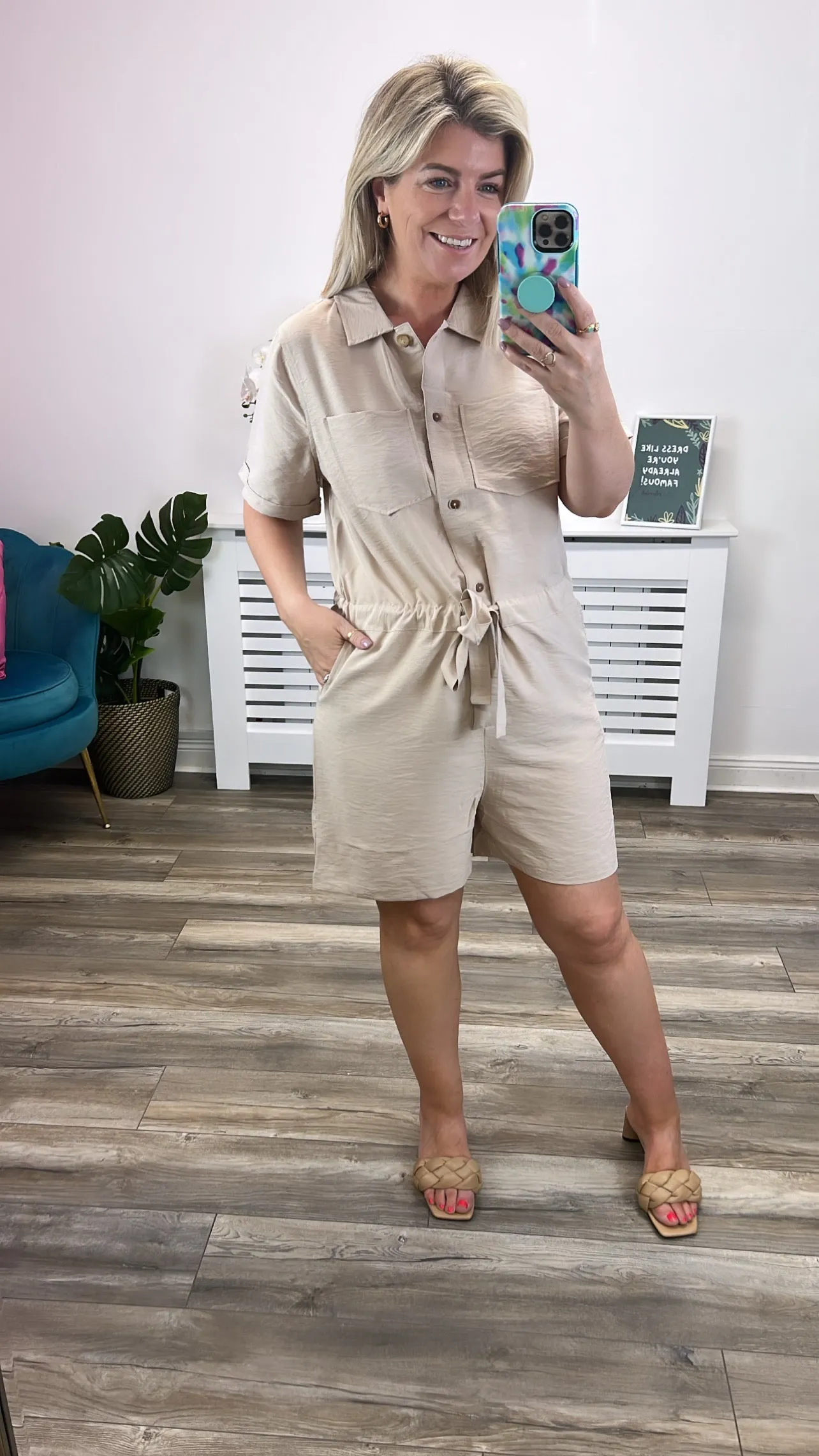 Cadova Military Playsuit (Doeskin)