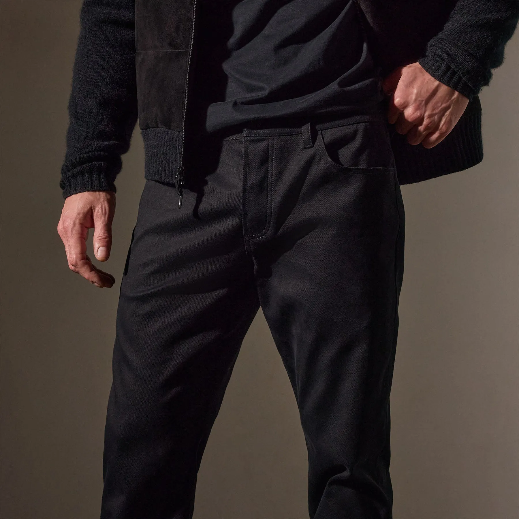 Cashmere Touch 5 Pocket Pant - Black