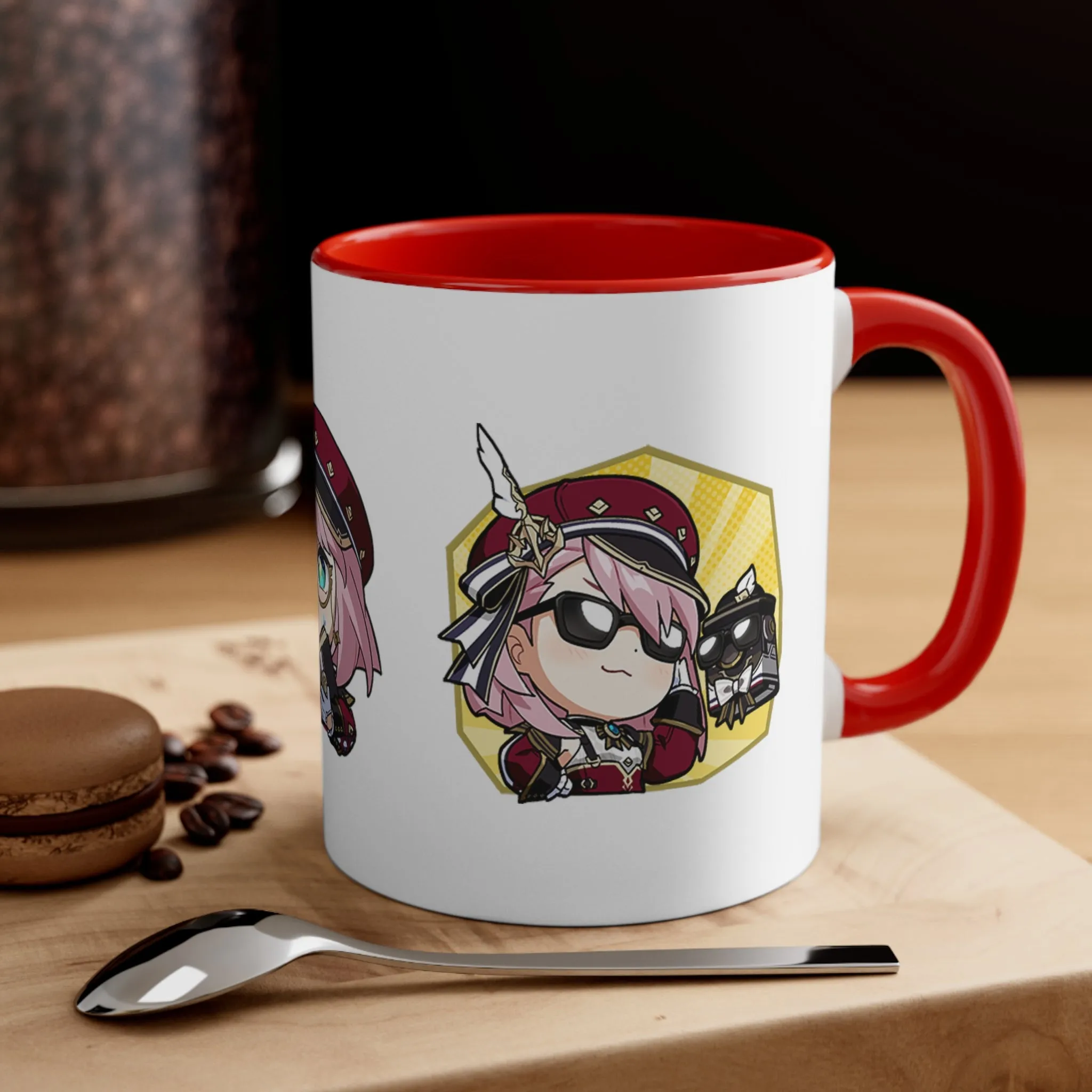 Charlotte Genshin Impact Accent Coffee Mug, 11oz Cups Mugs Cup Gift For Gamer Gifts Game Anime Fanart Fan Birthday Valentine's Christmas