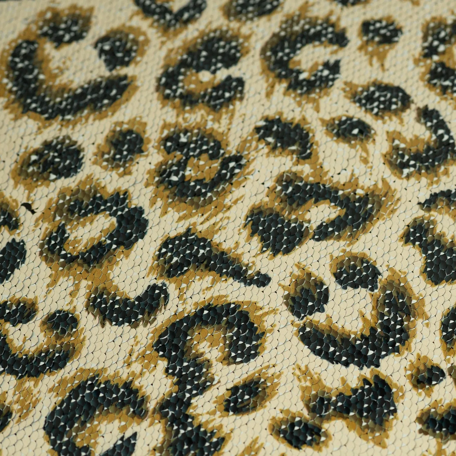 Cheetah Printed Flip Sequin on Spandex Fabric | Blue Moon Fabrics