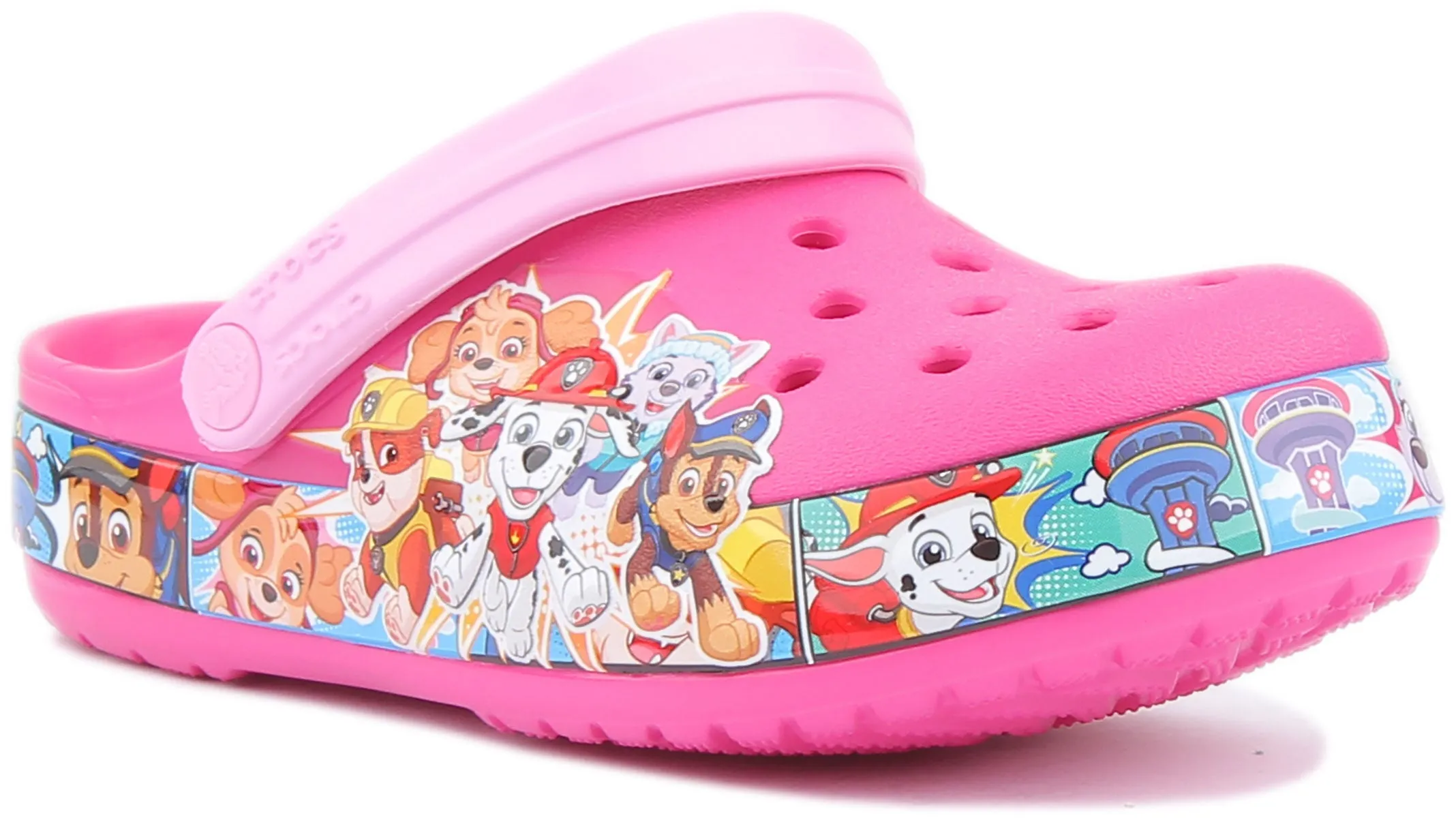 Crocs Classic Kids Paw Patrol In Fuchsia For Kids