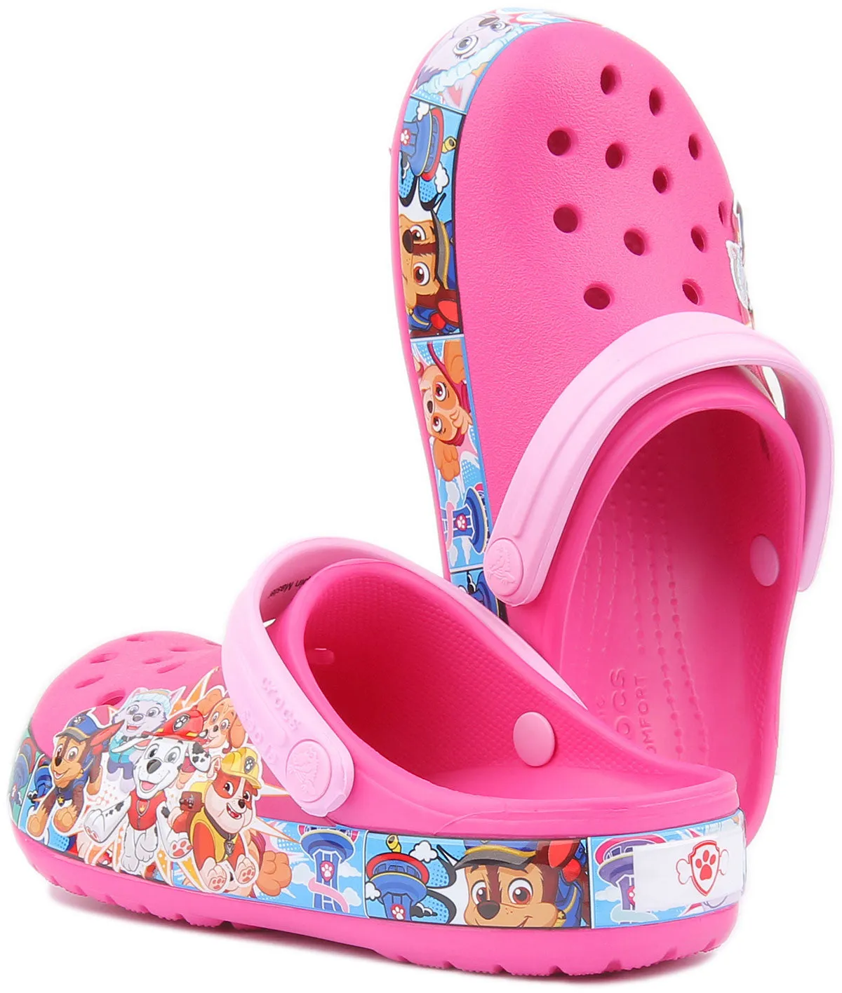 Crocs Classic Kids Paw Patrol In Fuchsia For Kids