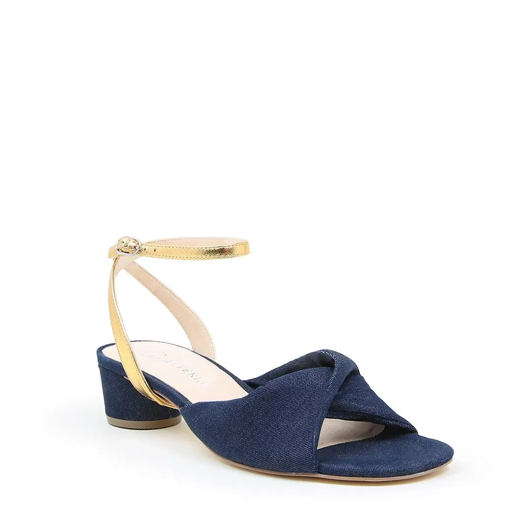 Denim Lo Twist Sandal   Gold Marilyn Strap