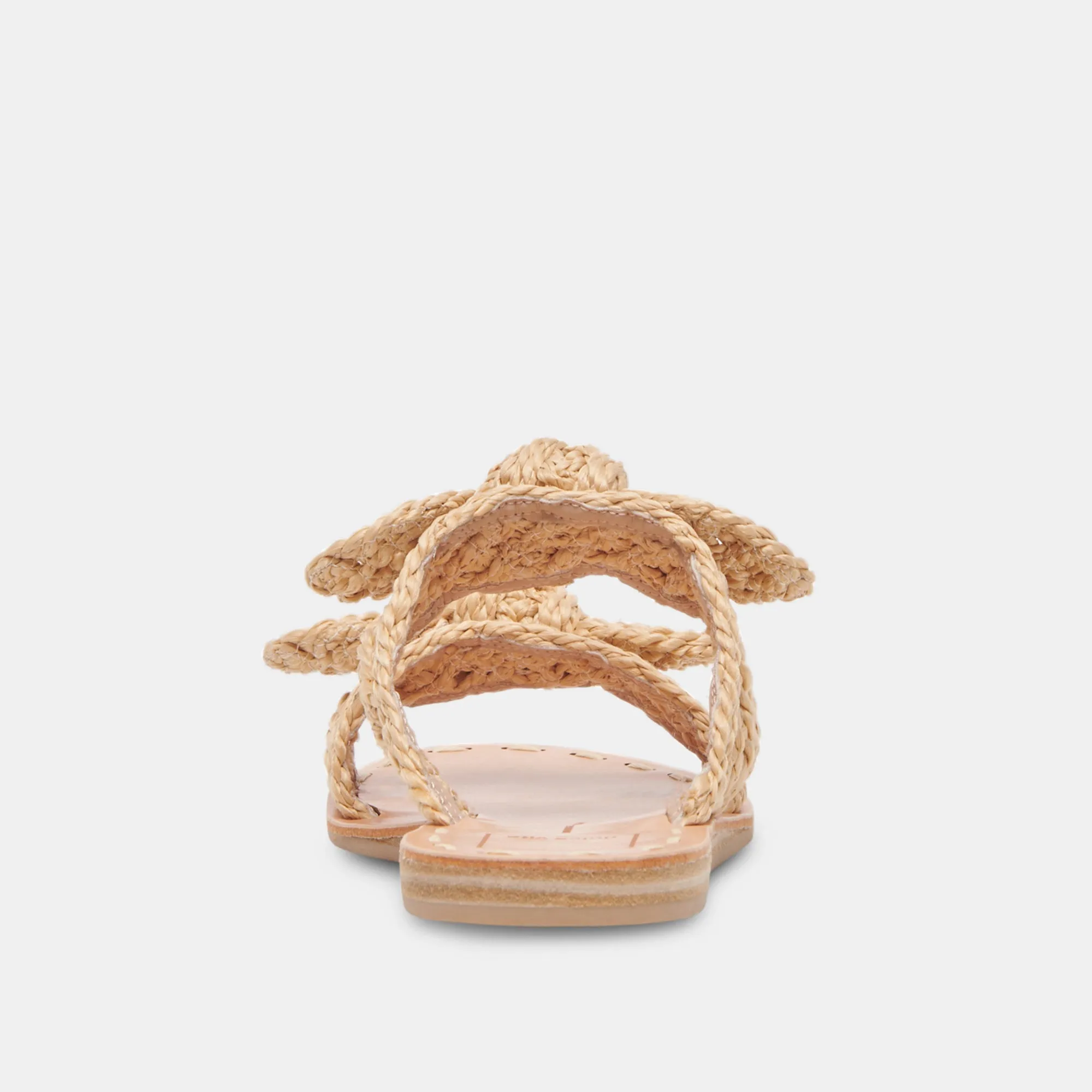 DINAH WIDE SANDALS LT NATURAL RAFFIA