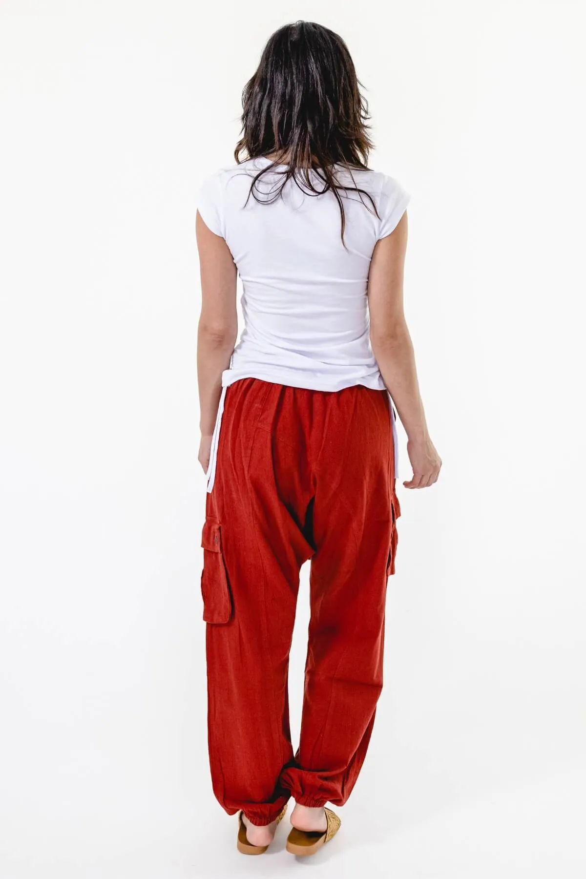 Drop Crotch Pants - Rust