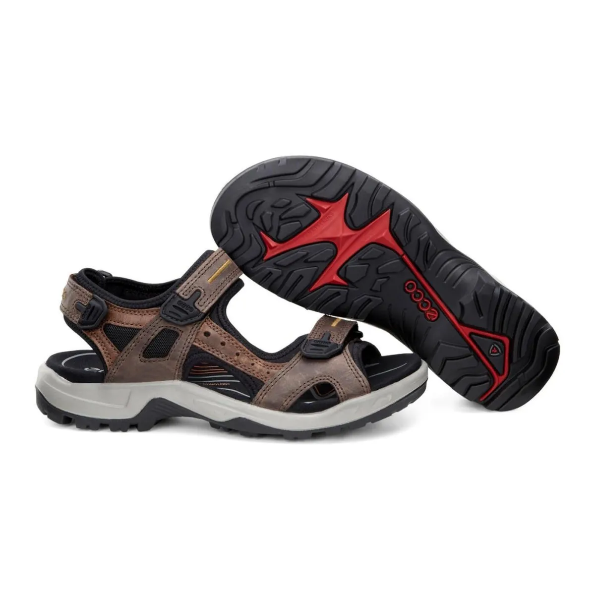 Ecco Men's 069564 Yucatan Sandal Espresso/Cocoa Brown/Black