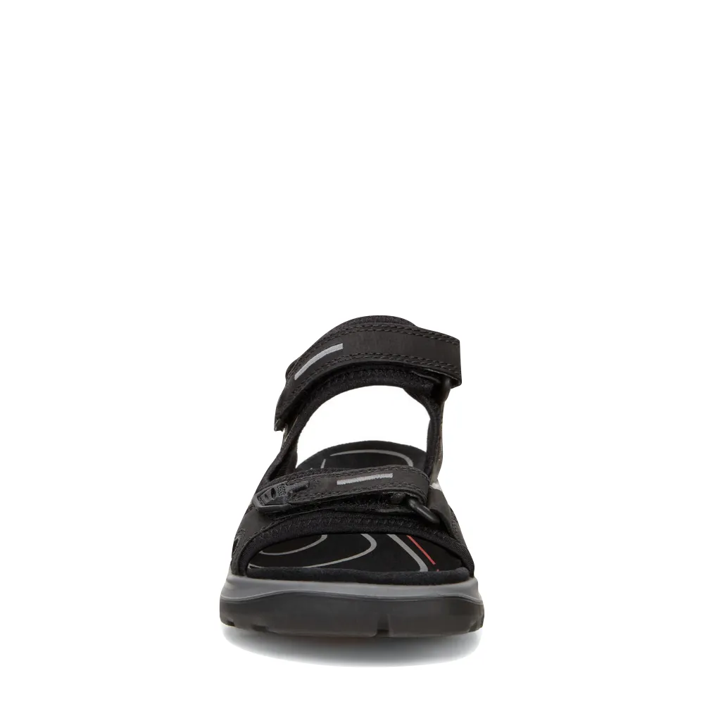 Ecco Women's Yucatan Sandal in Black/Mole/Black