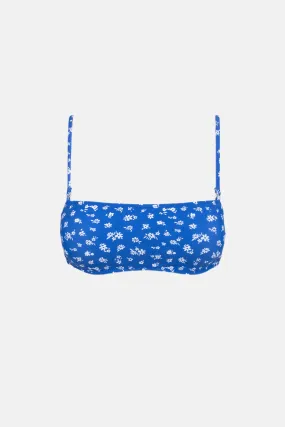 Elodie Floral Reversible Bandeau Top  Blue