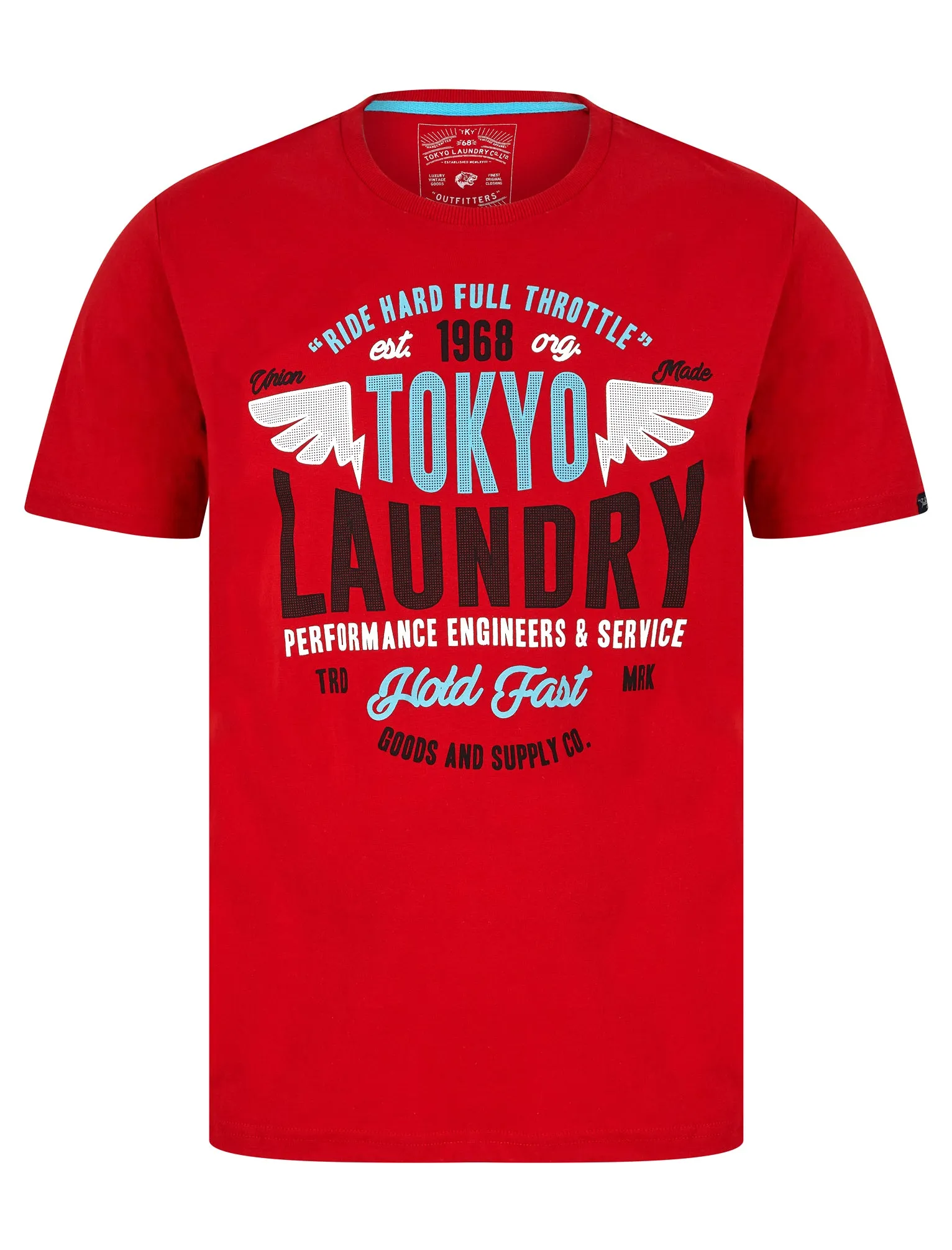 Ferndale Motif Cotton Jersey T-Shirt in Barados Cherry - Tokyo Laundry