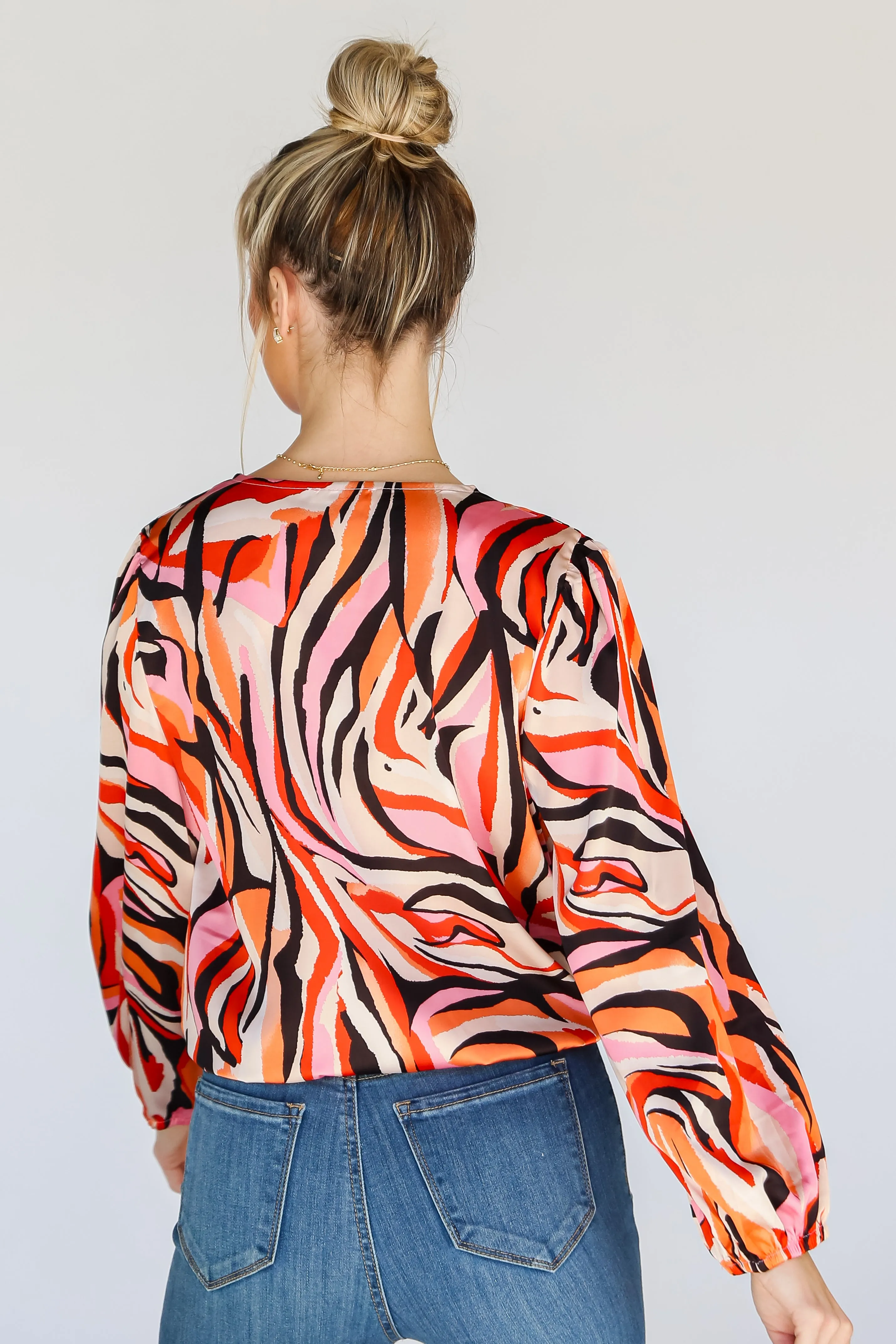 FINAL SALE - Party Icon Surplice Blouse