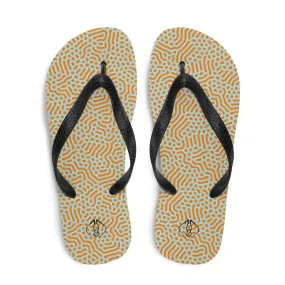 Flip-Flops - Lobster League - Orange and Blue Coral