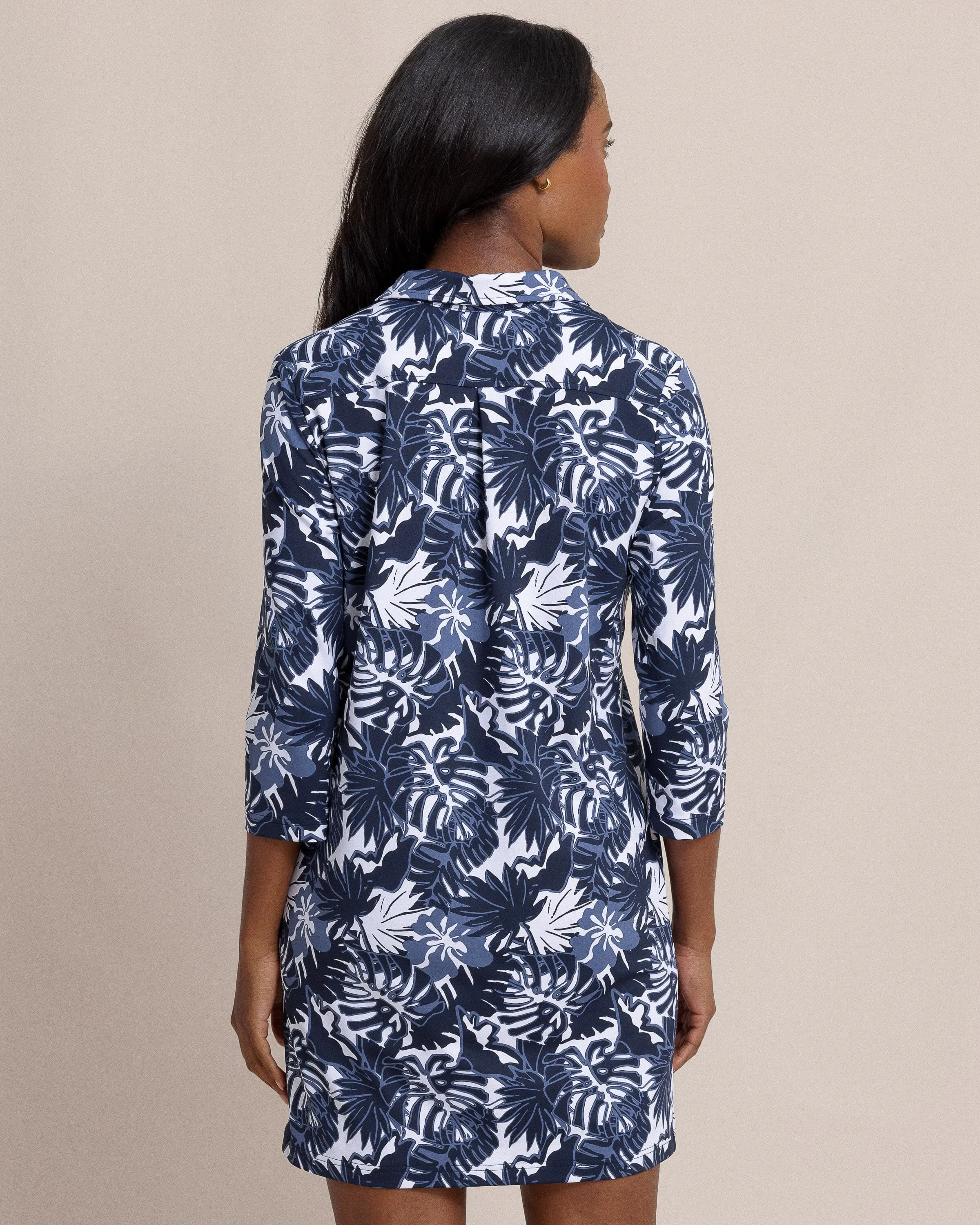 Ginny Grand Palms Printed Performance Dress