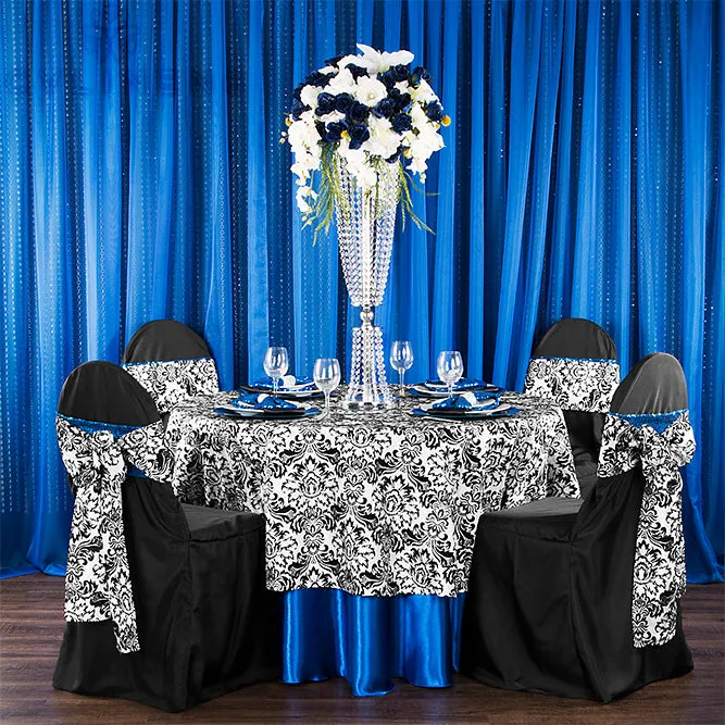 Glitz Sequin Spandex Chair Band - Royal Blue