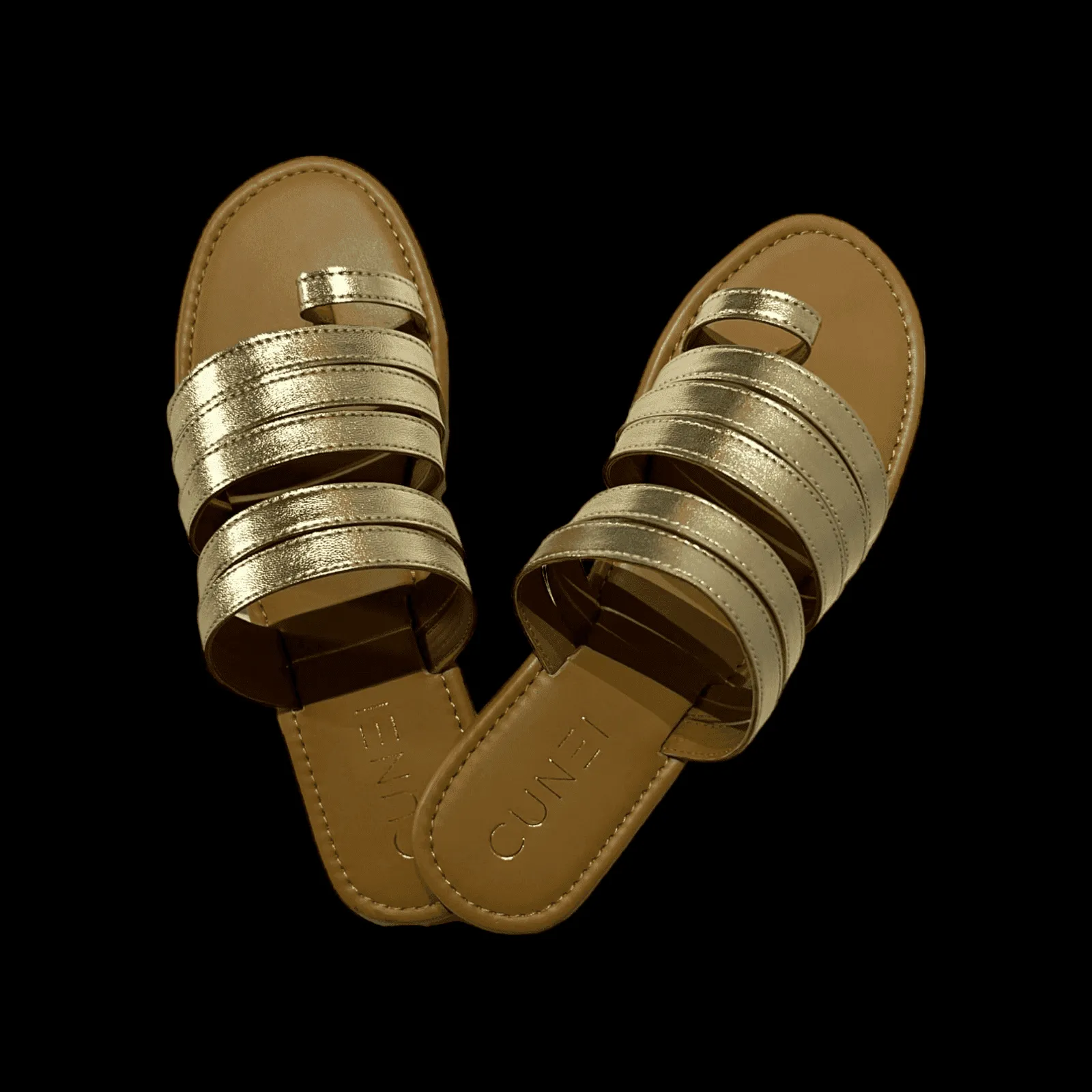 Golden Gladiator Slip Ons