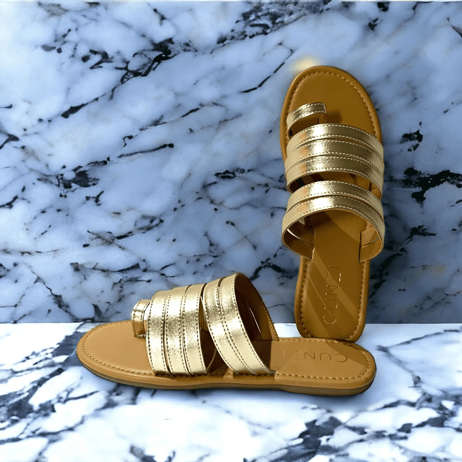 Golden Gladiator Slip Ons