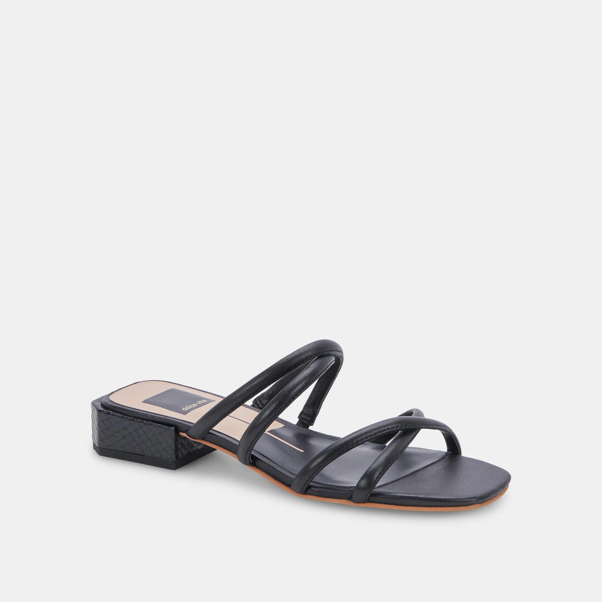 HAPI SANDALS BLACK LEATHER