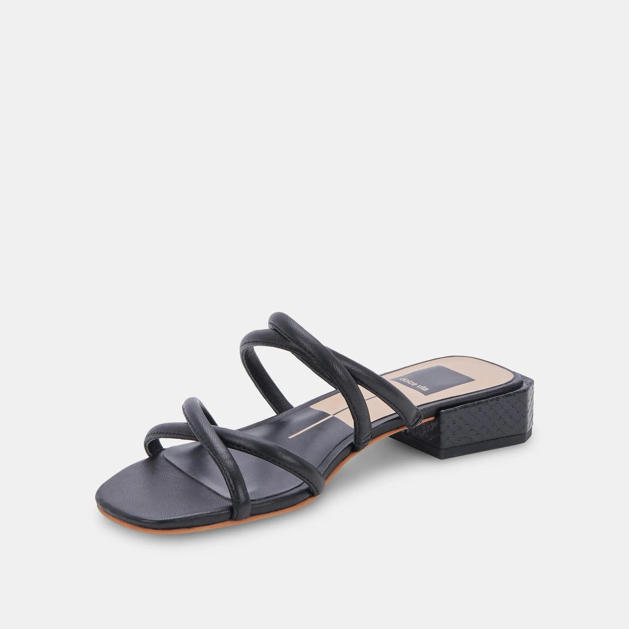 HAPI SANDALS BLACK LEATHER