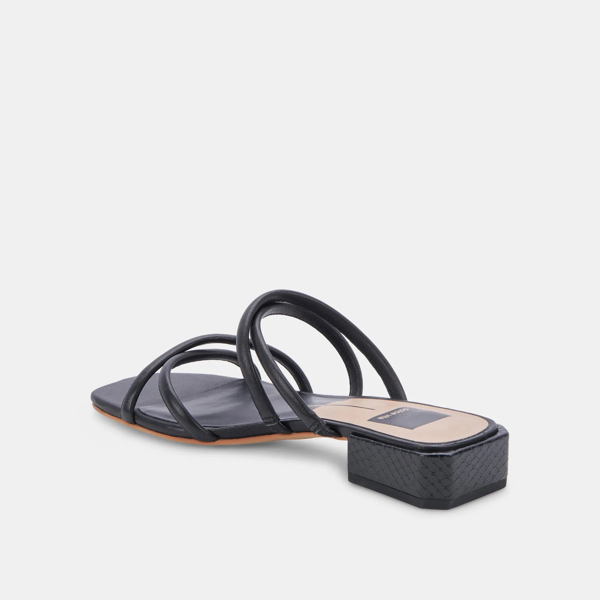 HAPI SANDALS BLACK LEATHER