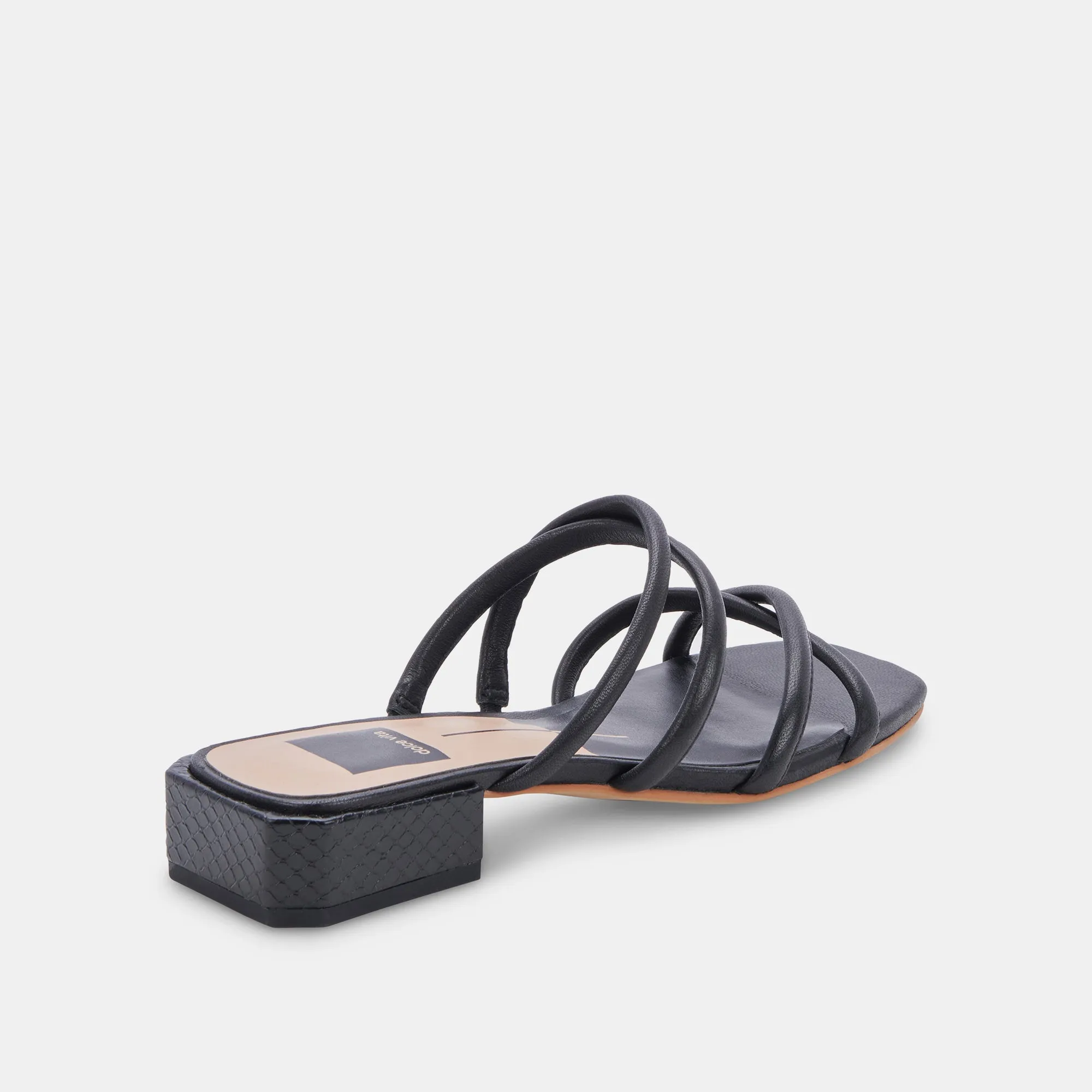 HAPI SANDALS BLACK LEATHER