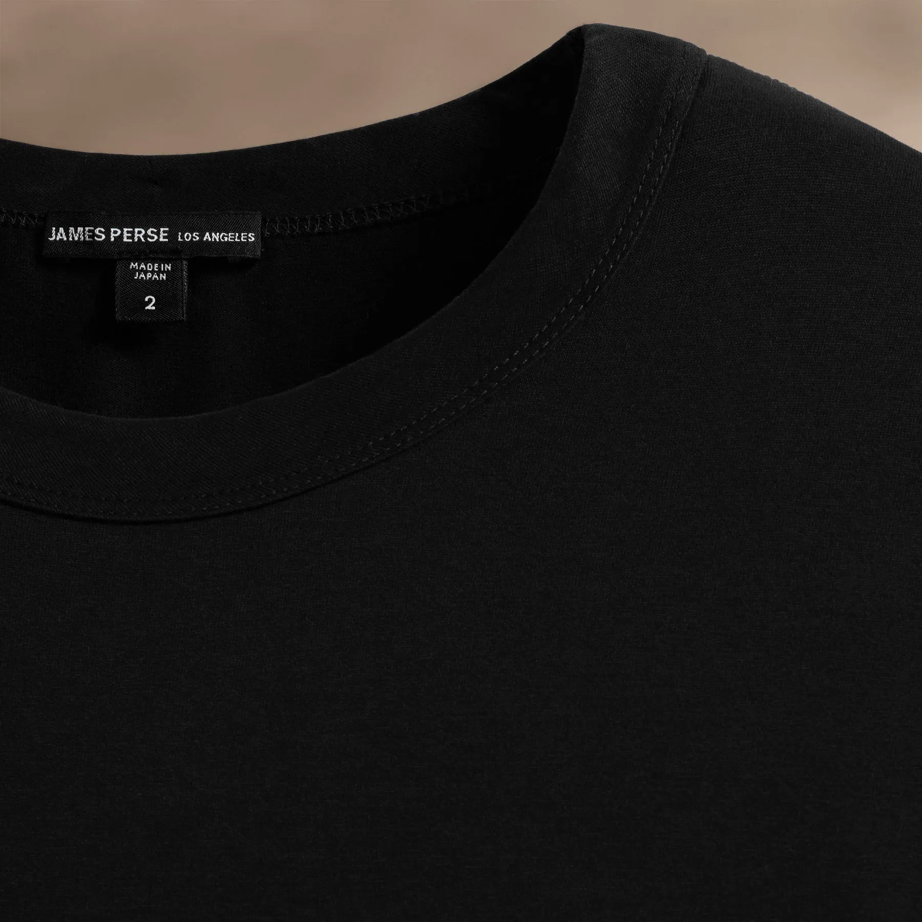 Heavy Luxe Jersey Crew - Black