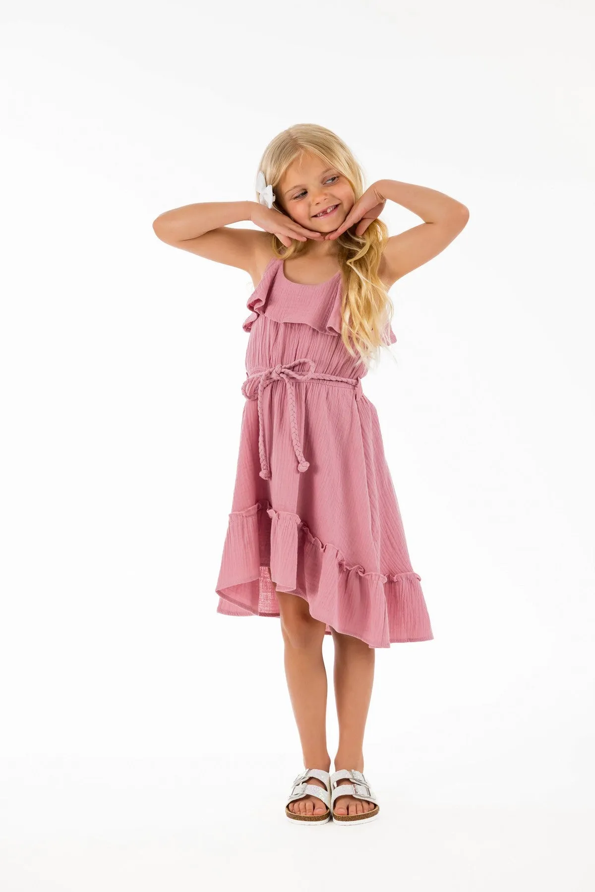 Hi-Low Ruffle Dress