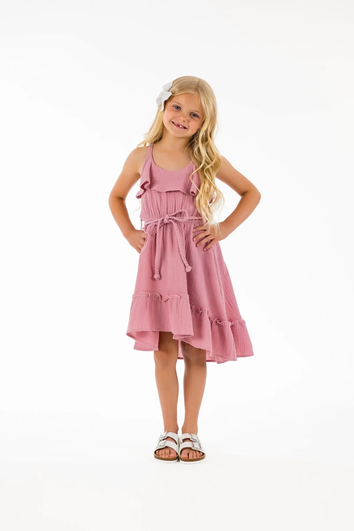 Hi-Low Ruffle Dress