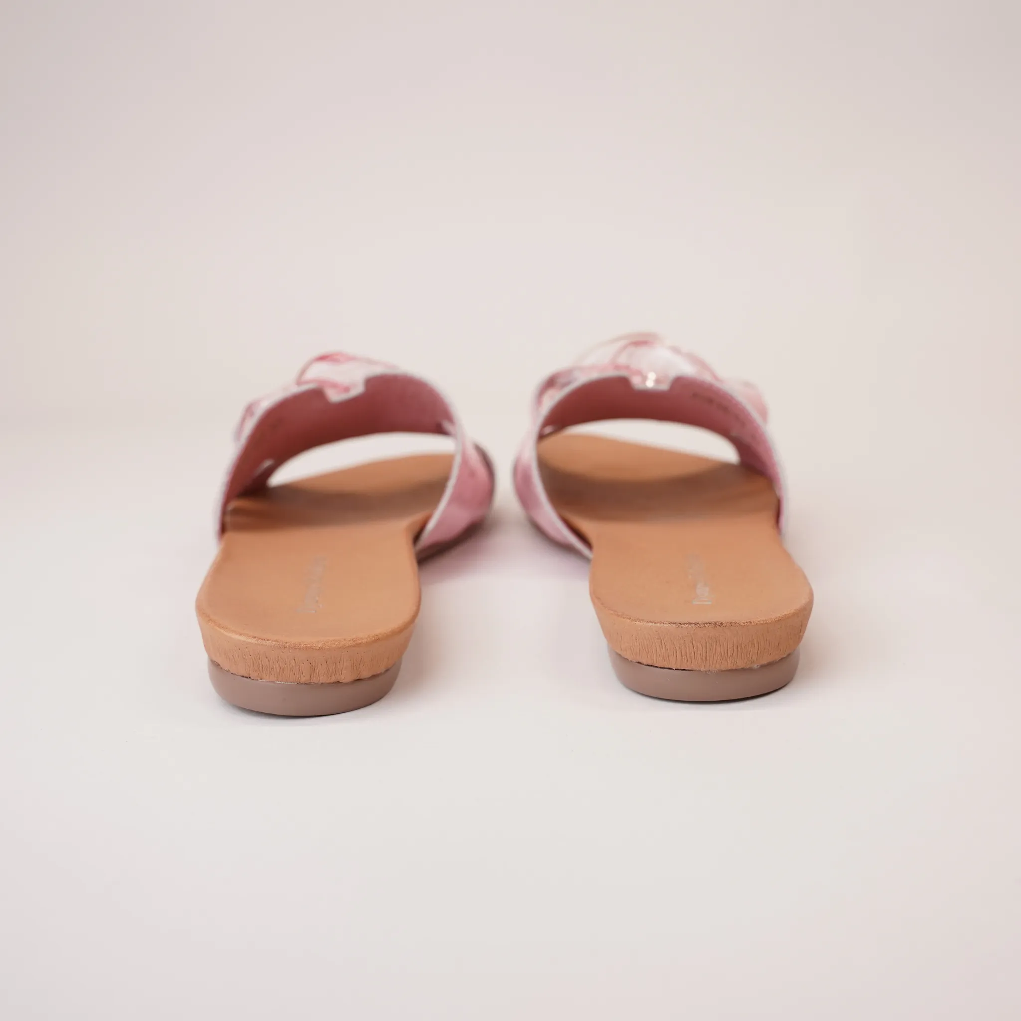 Jovie Pink Patent Leather Slides