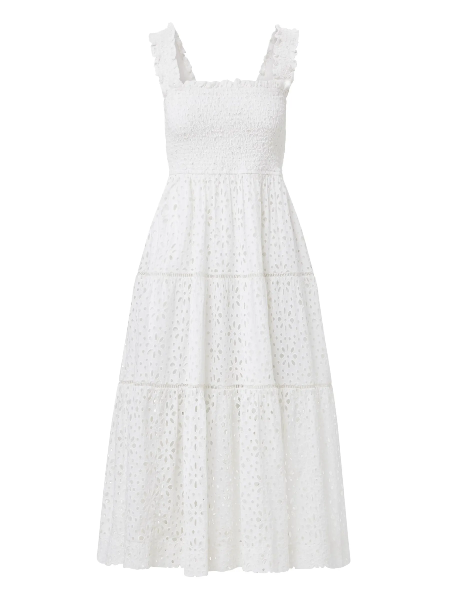 Kristen Dress Seaside Eyelet Fresh White