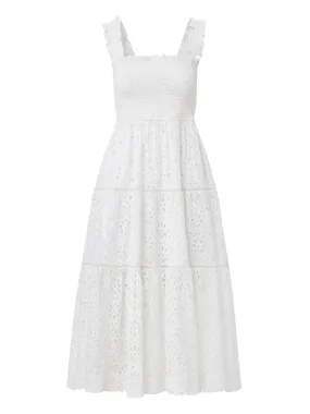 Kristen Dress Seaside Eyelet Fresh White