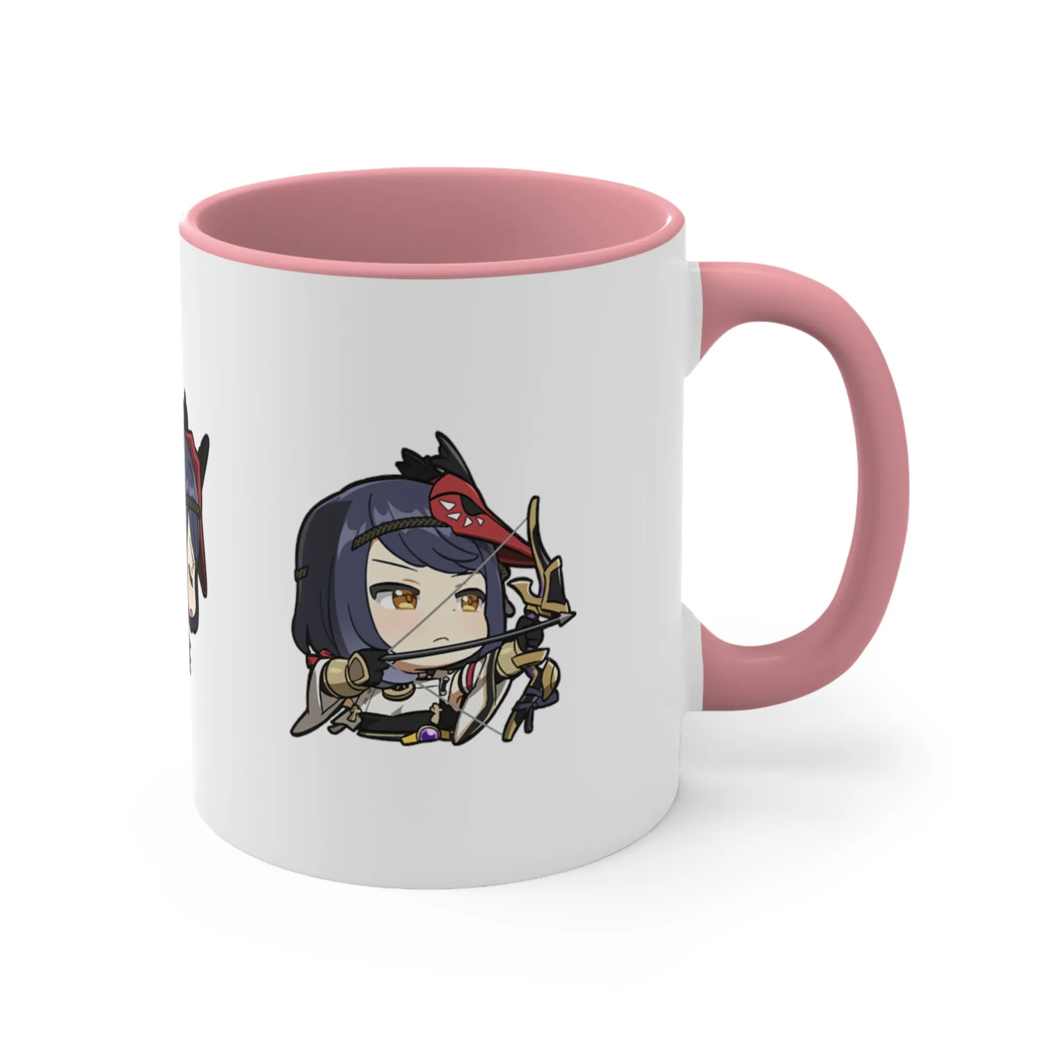 Kujou Sara Genshin Impact Accent Coffee Mug, 11oz Cups Mugs Cup Gift For Gamer Gifts Game Anime Fanart Fan Birthday Valentine's Christmas