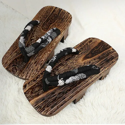 Lattice Japanese Wooden Sandals