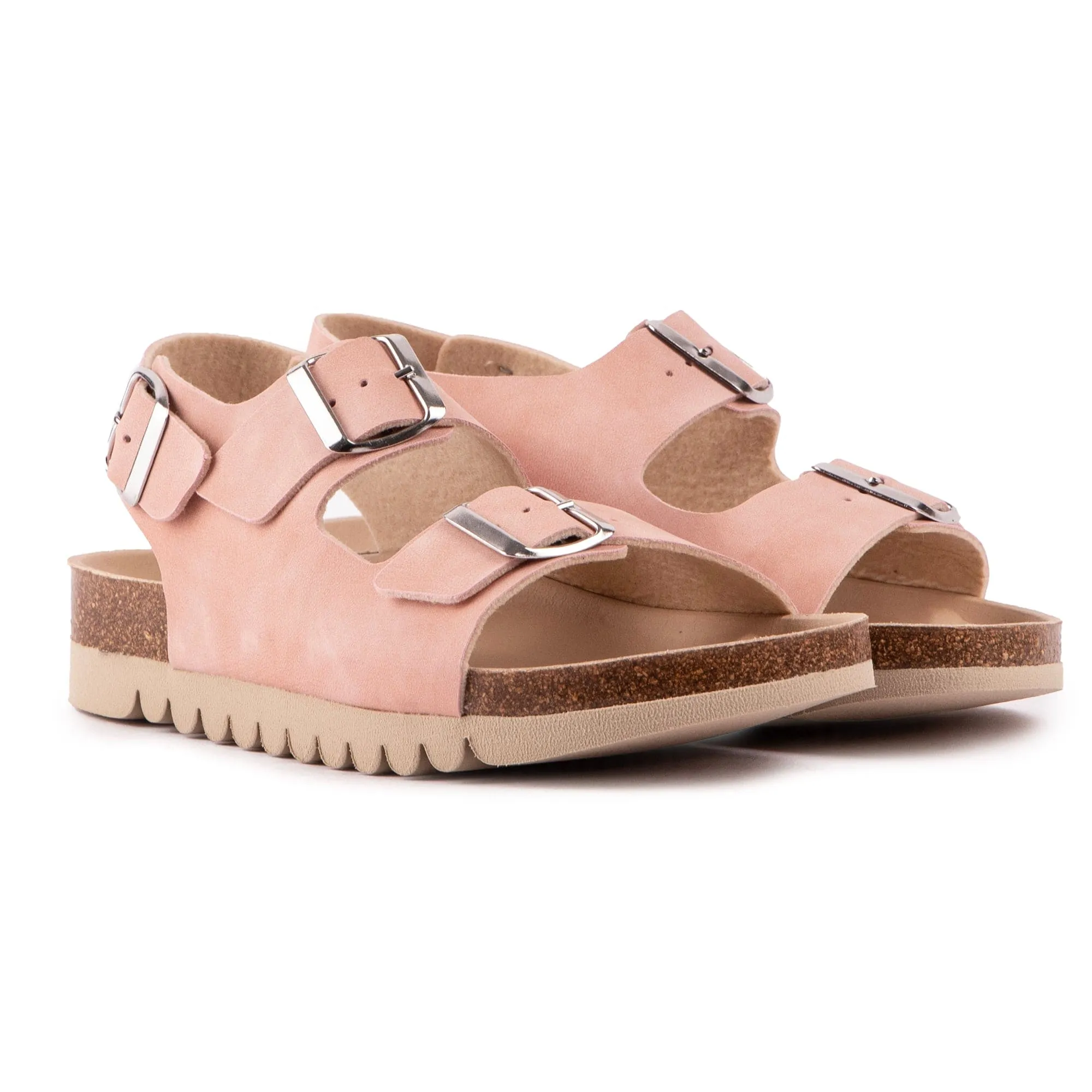 Lima Women's Vegan Footbed Sandals | Pink