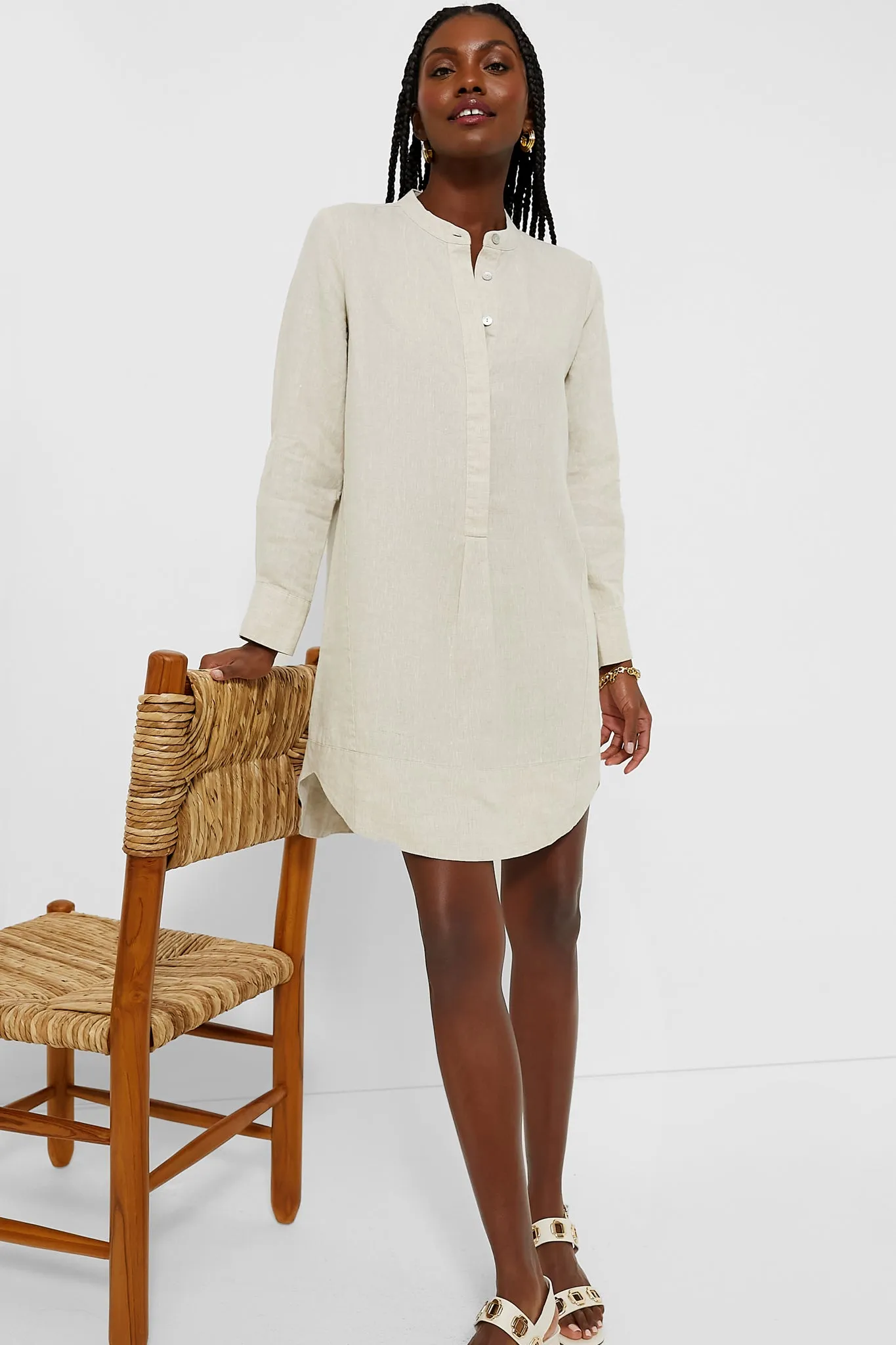 Natural Linen Emilia Dress