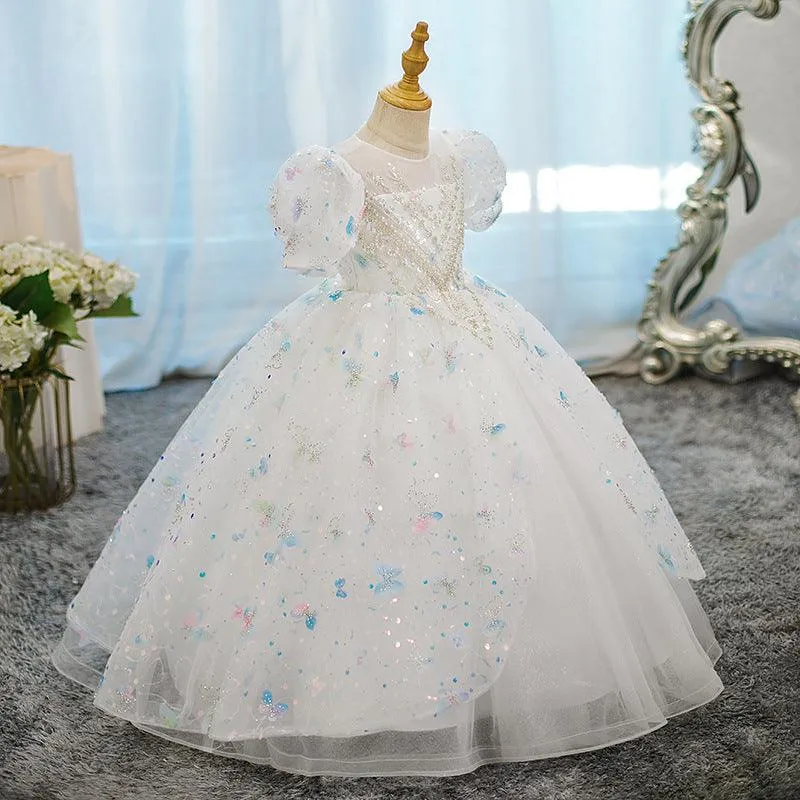 New Children's Evening Dress Birthday Party Girl Flower Girl Wedding Girl Princess Dress