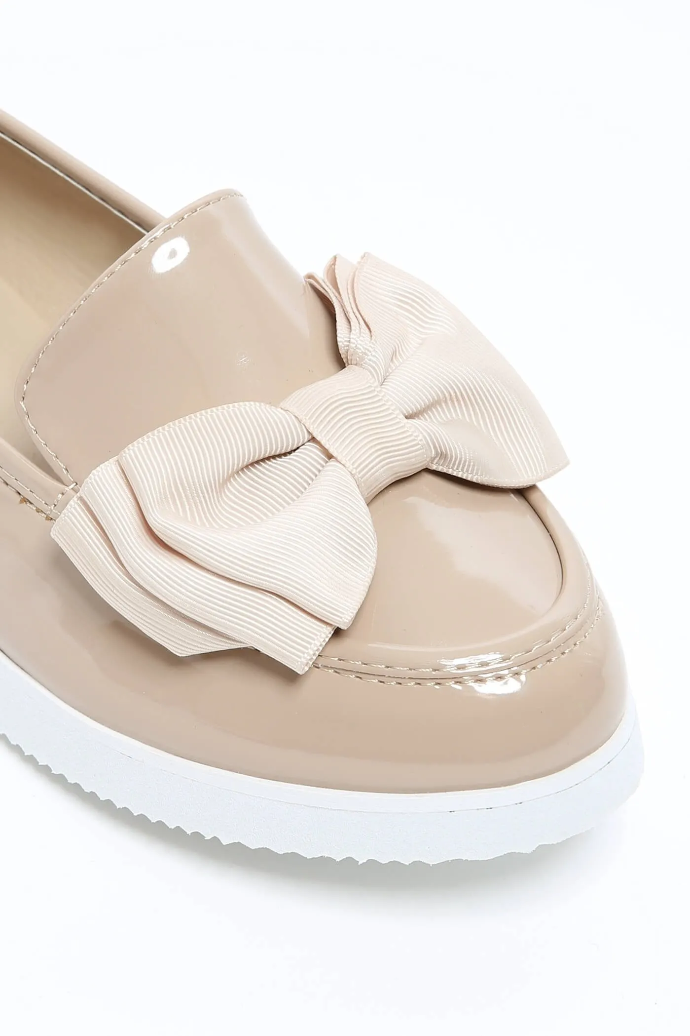 Nude Flat Bow Shoes